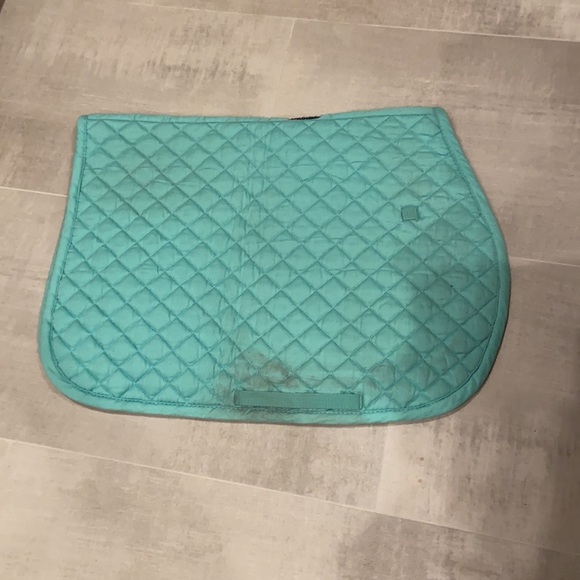 Dover Saddlery All Purpose Saddle Pad with “Macy” Embroidery Mint/Navy - Picture 3 of 4